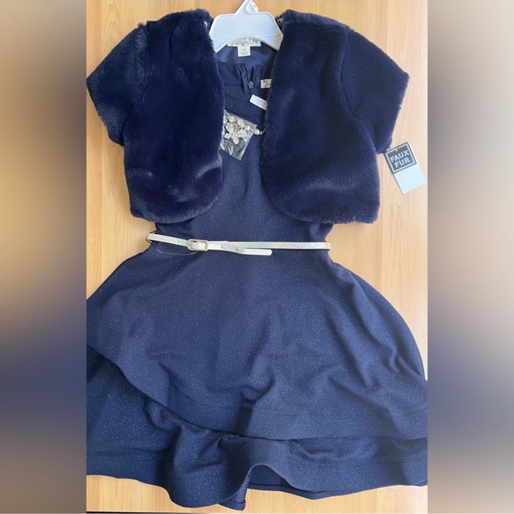 Knit Work - Girl’s dress / Color Navy Blue / Size Girl 12 / Beautiful Dress!!!